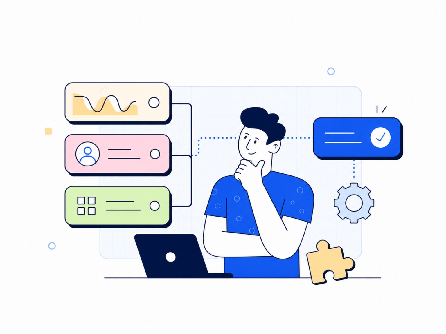 Illustration of connected tools supporting one useful system